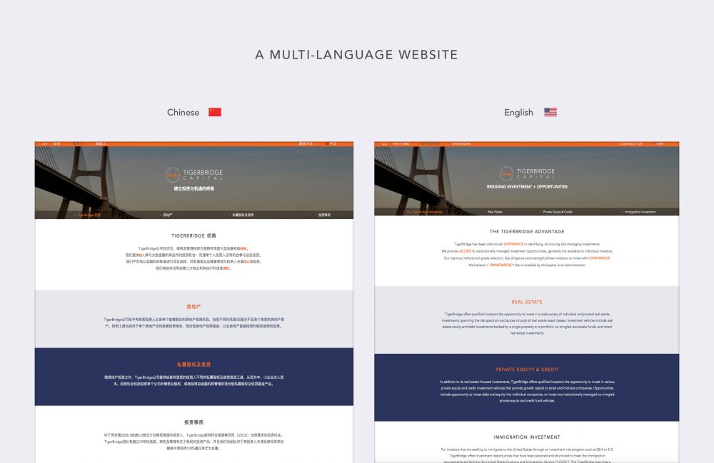 A multi-language website